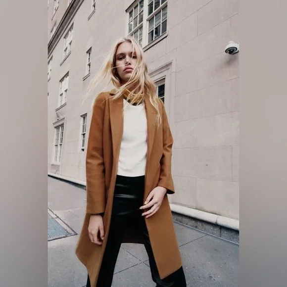 Zara - Lapel Coat - Picture 3 of 9